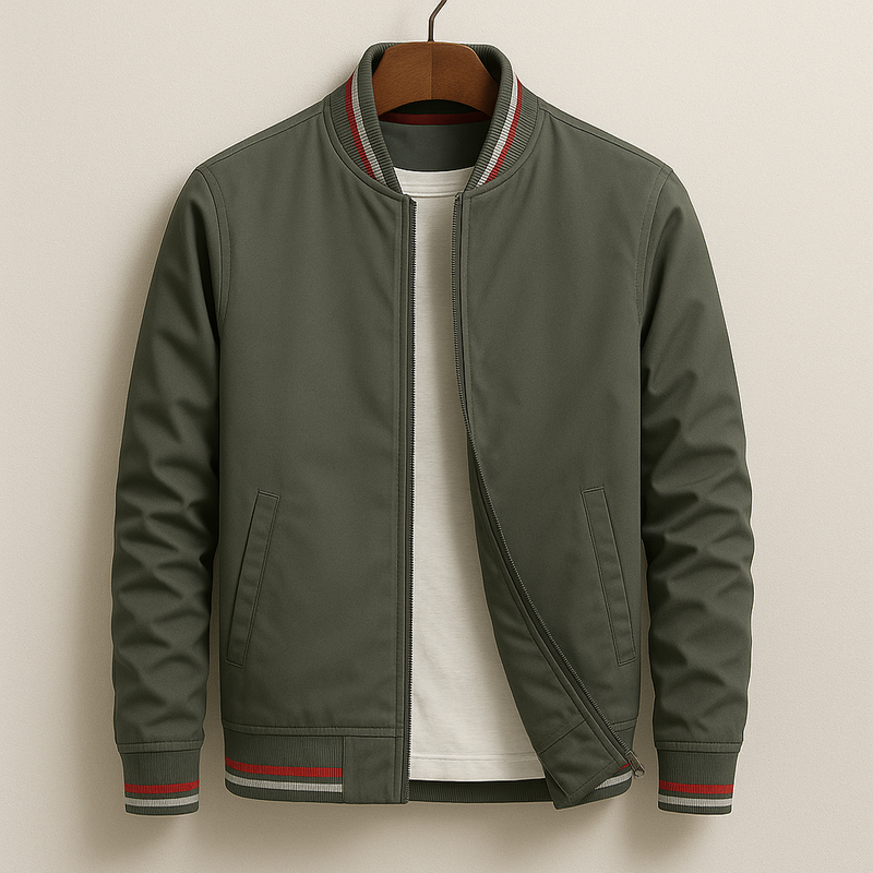 BaseLine | Elegant bomberjakke med striper