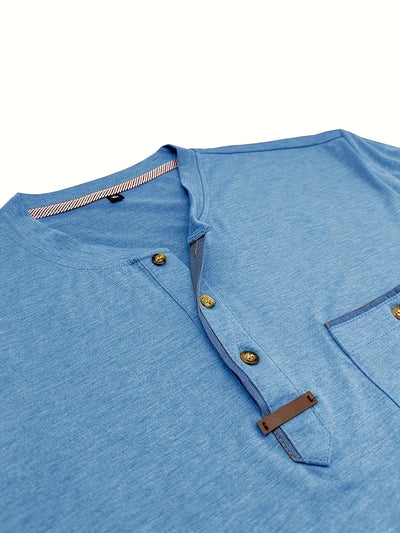 Magnus - Elegant T-skjorte med rund hals og lomme
