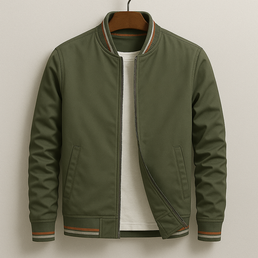 BaseLine | Elegant bomberjakke med striper