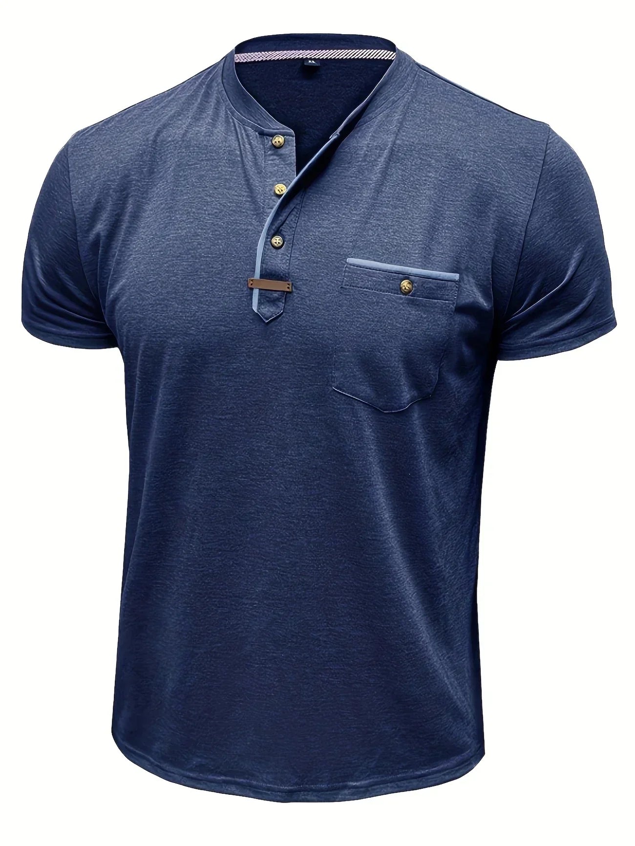 Magnus - Elegant T-skjorte med rund hals og lomme