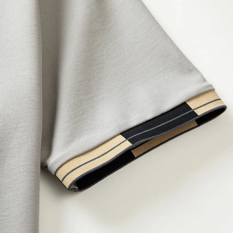 William - Poloshirt med kontrastfargede flater
