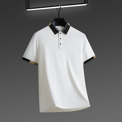 William - Poloshirt med kontrastfargede flater