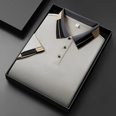 William - Poloshirt med kontrastfargede flater