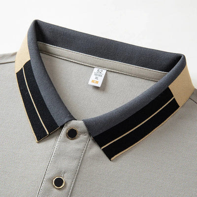 William - Poloshirt med kontrastfargede flater