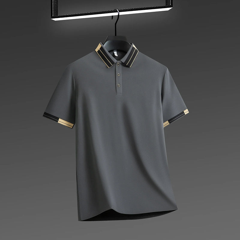William - Poloshirt med kontrastfargede flater