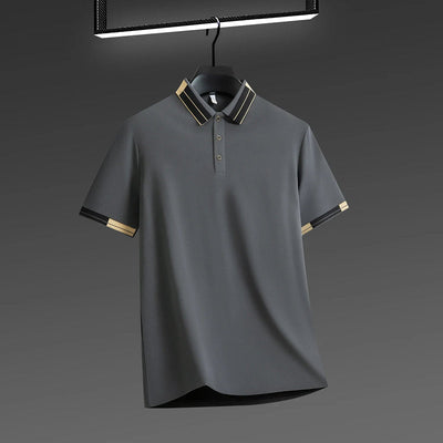 William - Poloshirt med kontrastfargede flater
