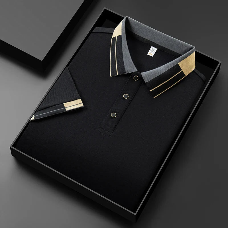 William - Poloshirt med kontrastfargede flater