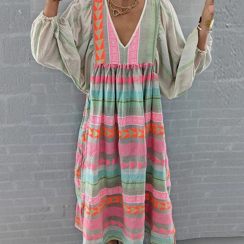 Joceline | Bohemsk Maxi Kjole