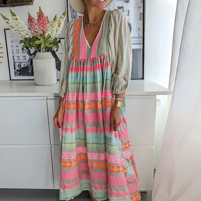 Joceline | Bohemsk Maxi Kjole